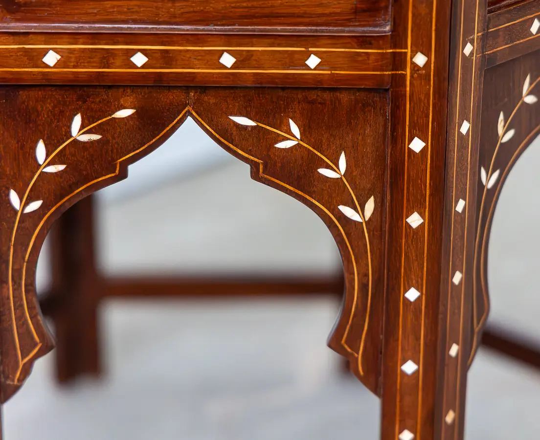 Rosewood Hoshiarpur Table with Ivory Inlay