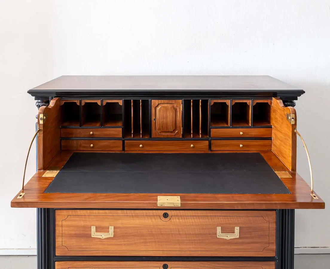 British Colonial Camphor and Ebony Chest of Drawers - The Past Perfect Collection - Singapore