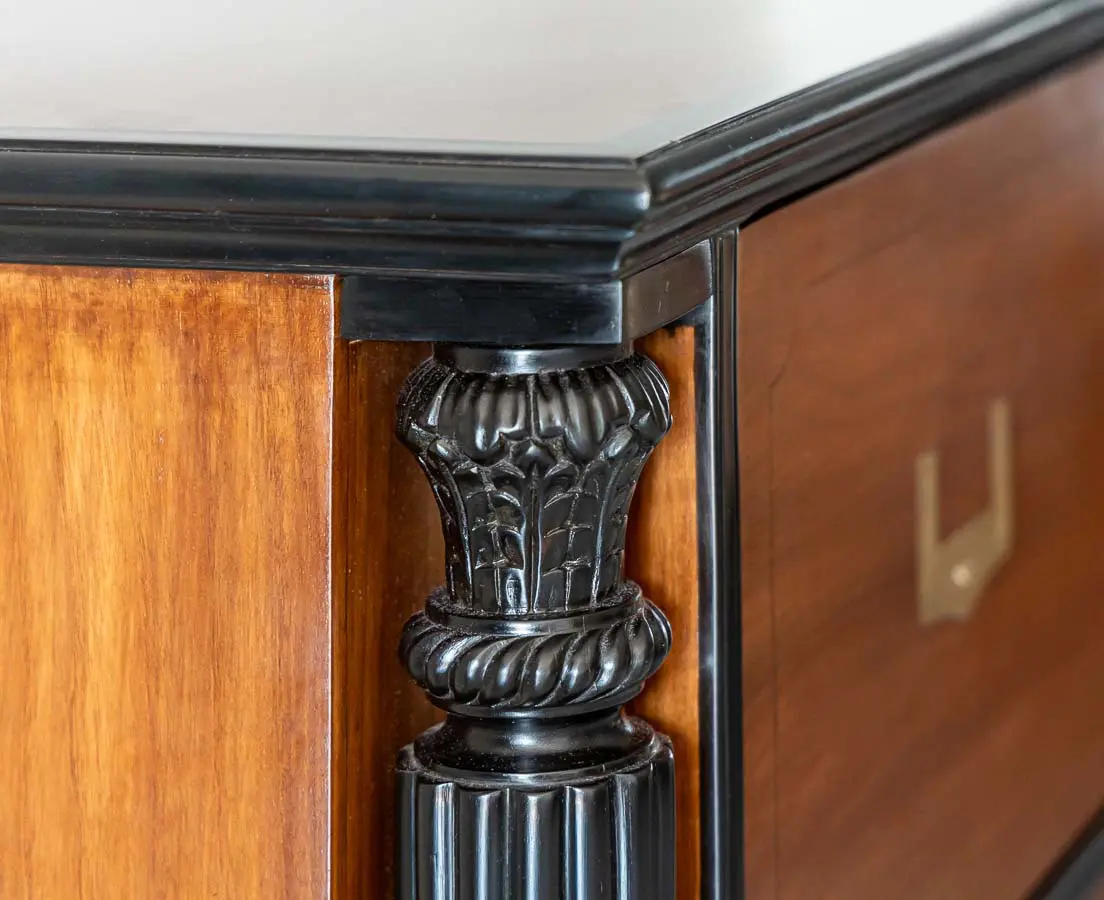 British Colonial Camphor and Ebony Chest of Drawers - The Past Perfect Collection - Singapore