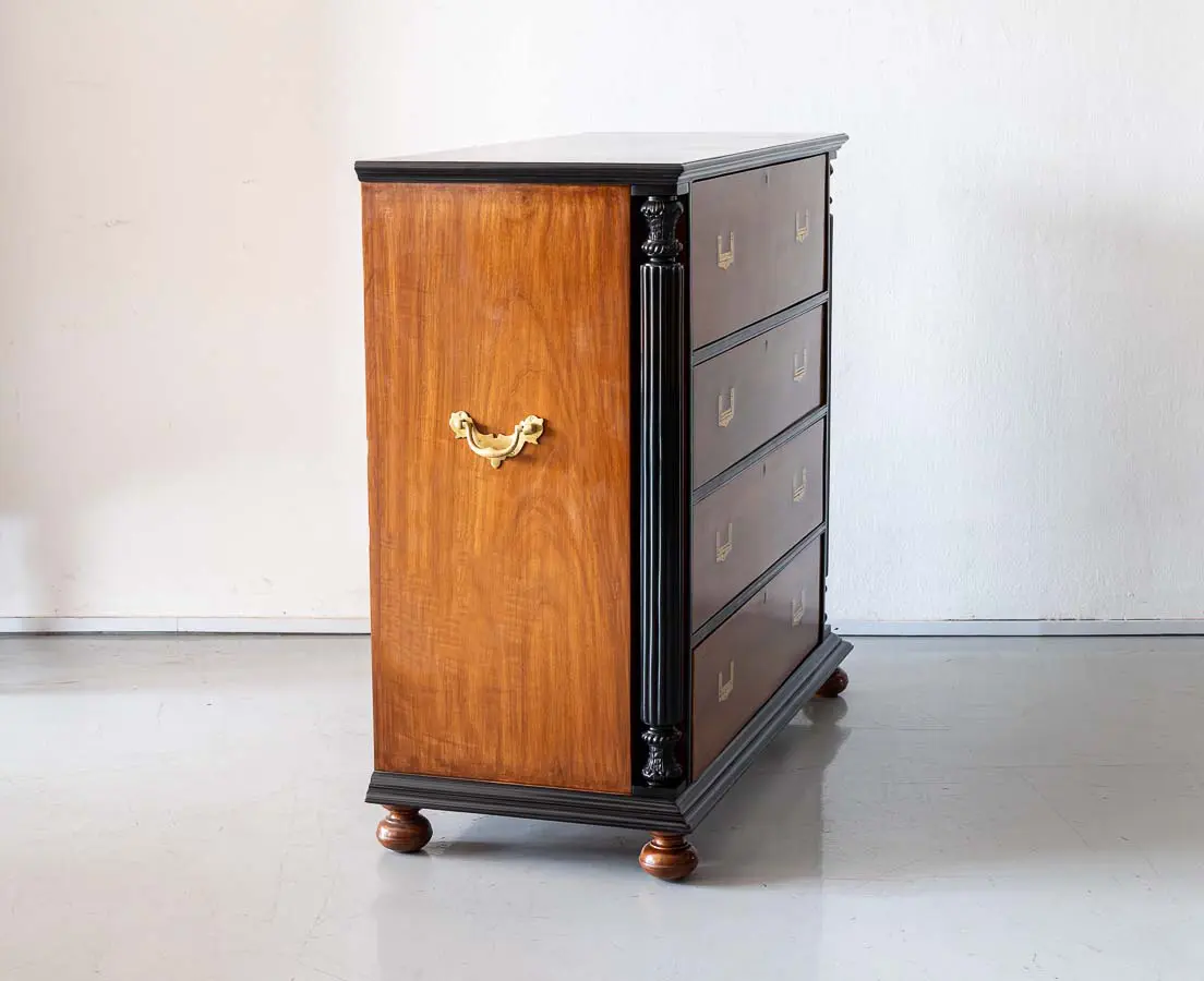 British Colonial Camphor and Ebony Chest of Drawers - The Past Perfect Collection - Singapore