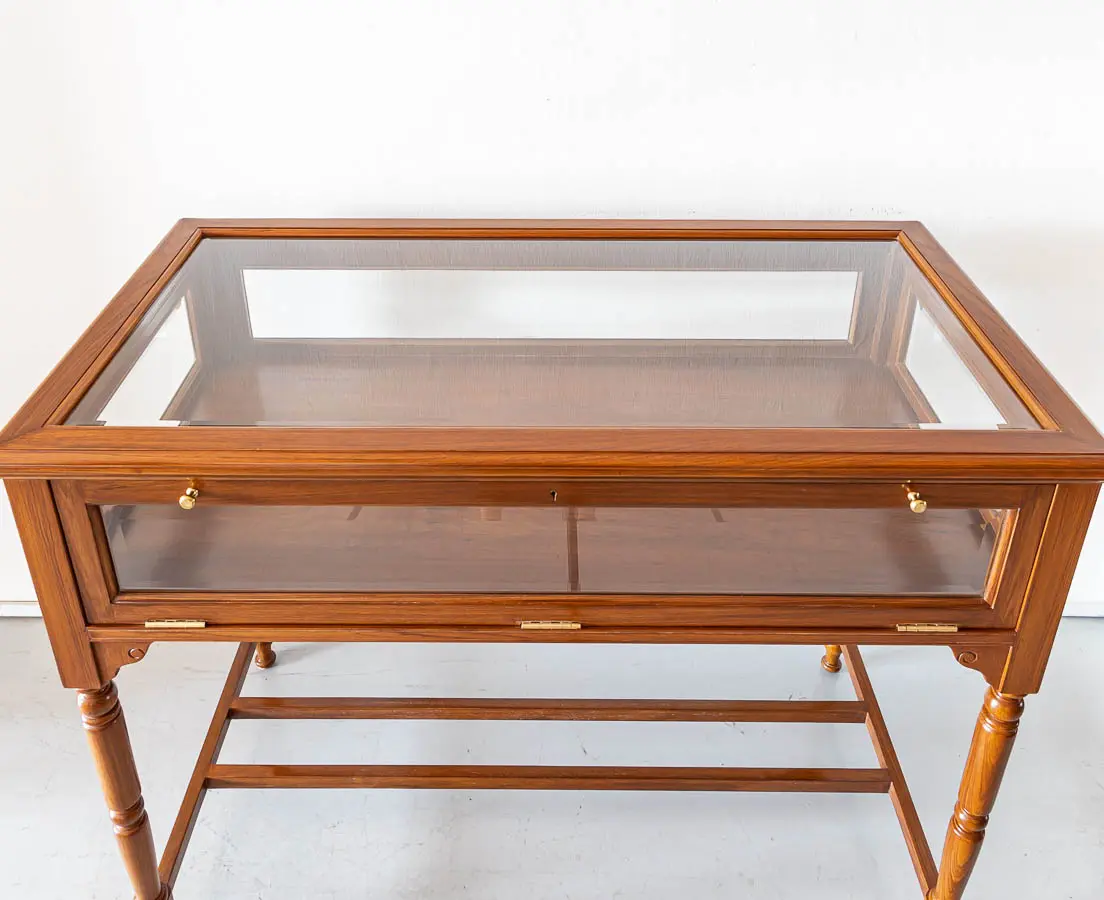 British Colonial Teakwood Display Table - The Past Perfect Collection - Singapore