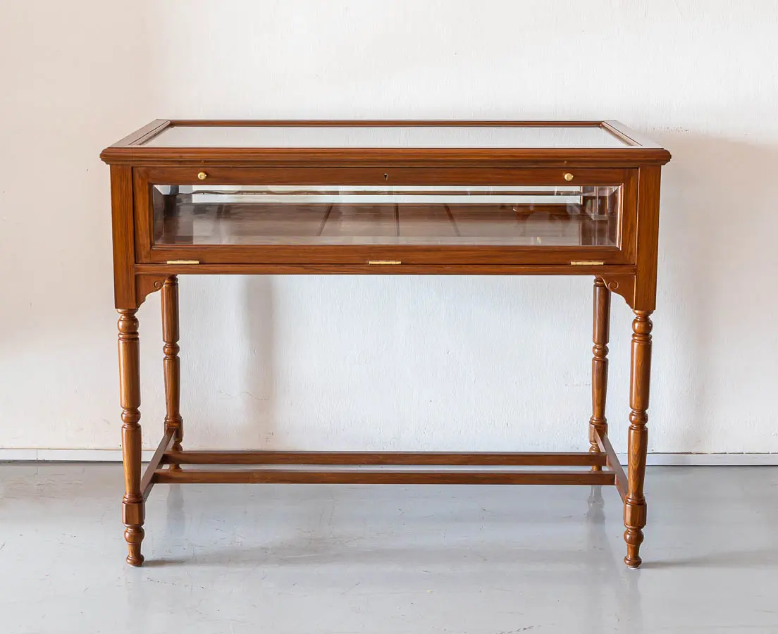 British Colonial Teakwood Display Table - The Past Perfect Collection - Singapore