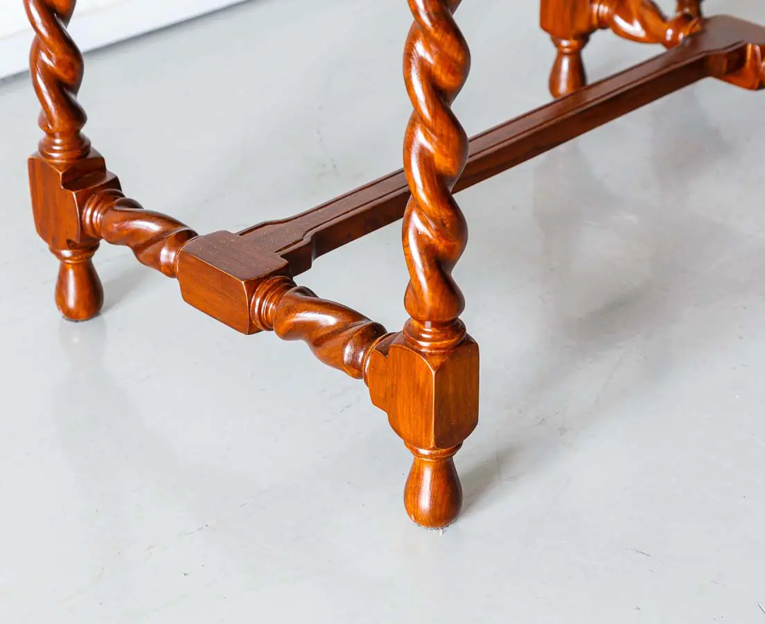British Colonial Teakwood Caned Stools - The Past Perfect Collection - Singapore