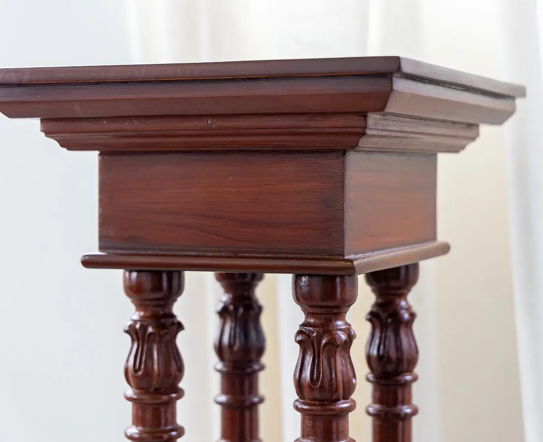 Pair of British Colonial Mahogany Plant Stands - The Past Perfect Collection Singapore