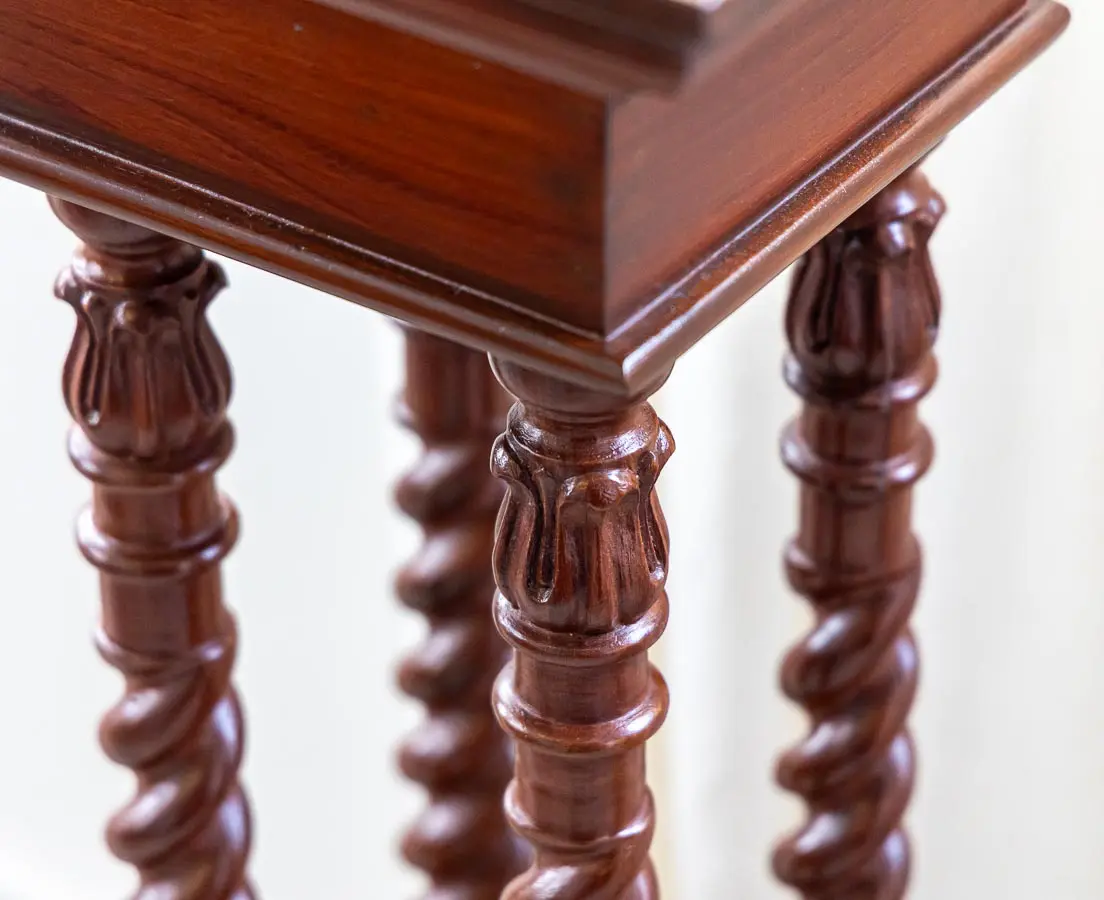 Pair of British Colonial Mahogany Plant Stands - The Past Perfect Collection Singapore - TAB635 3L