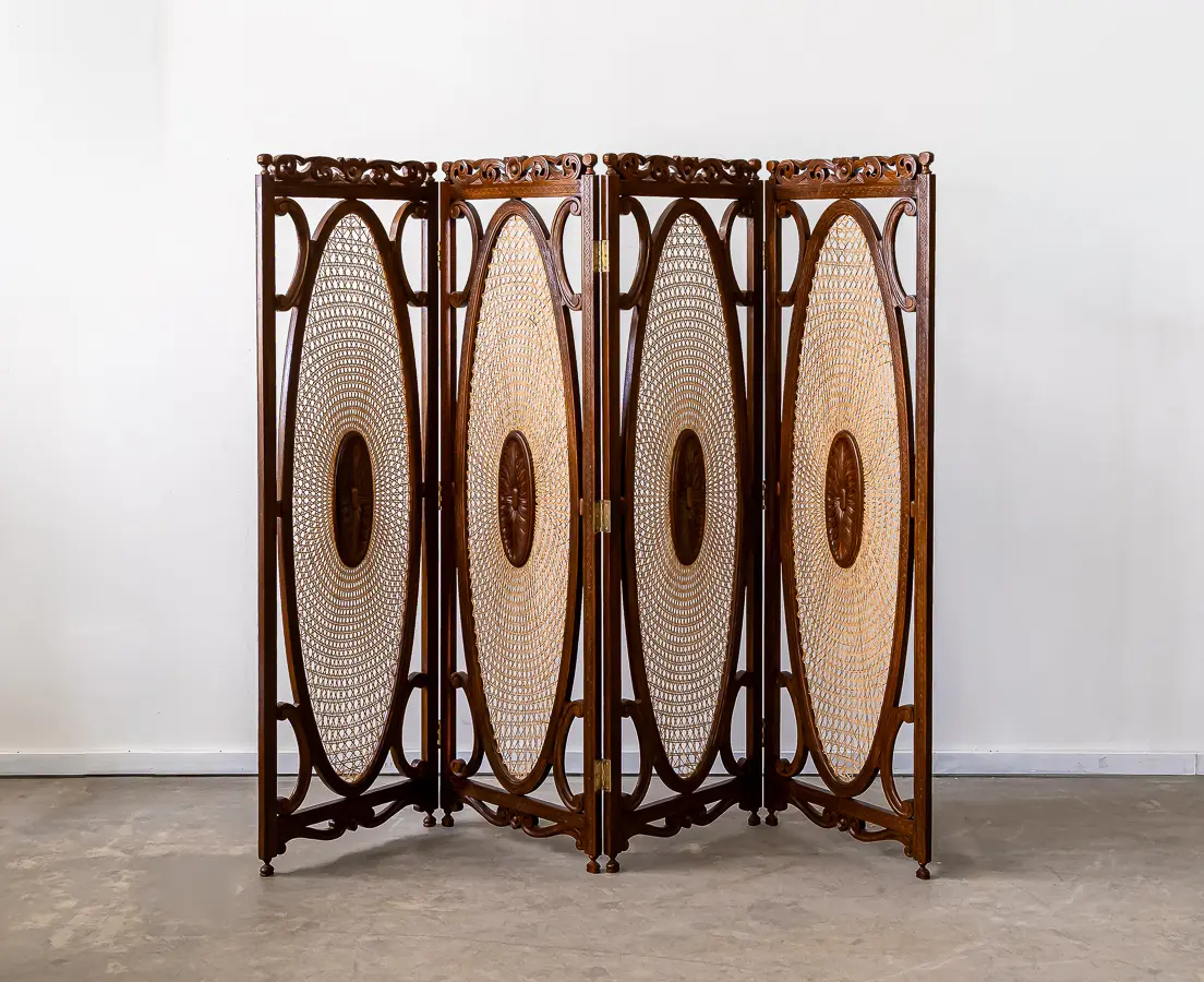Teakwood Caned Divider