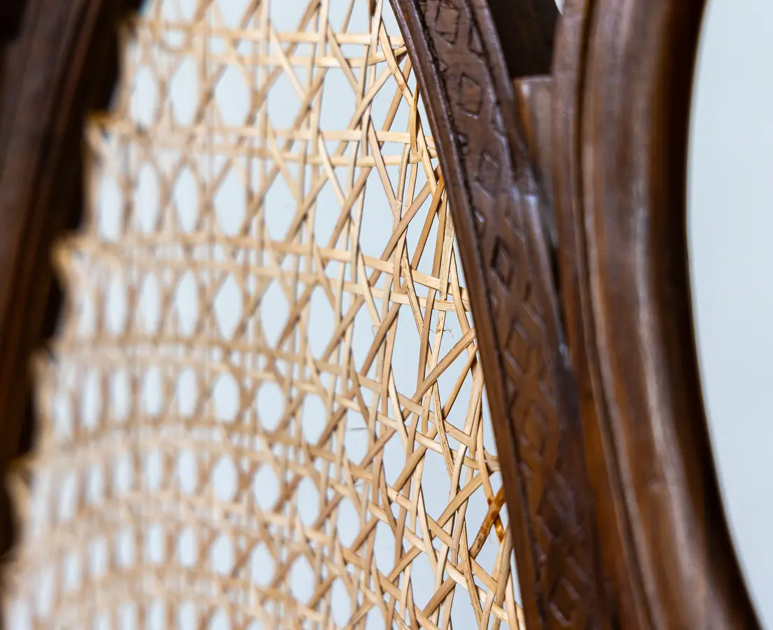 Teakwood Caned Divider