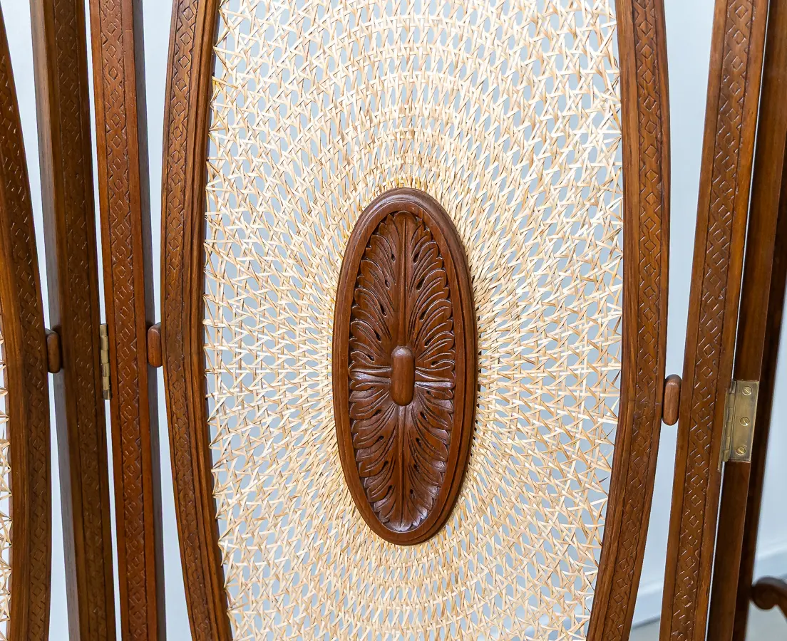 Teakwood Caned Divider