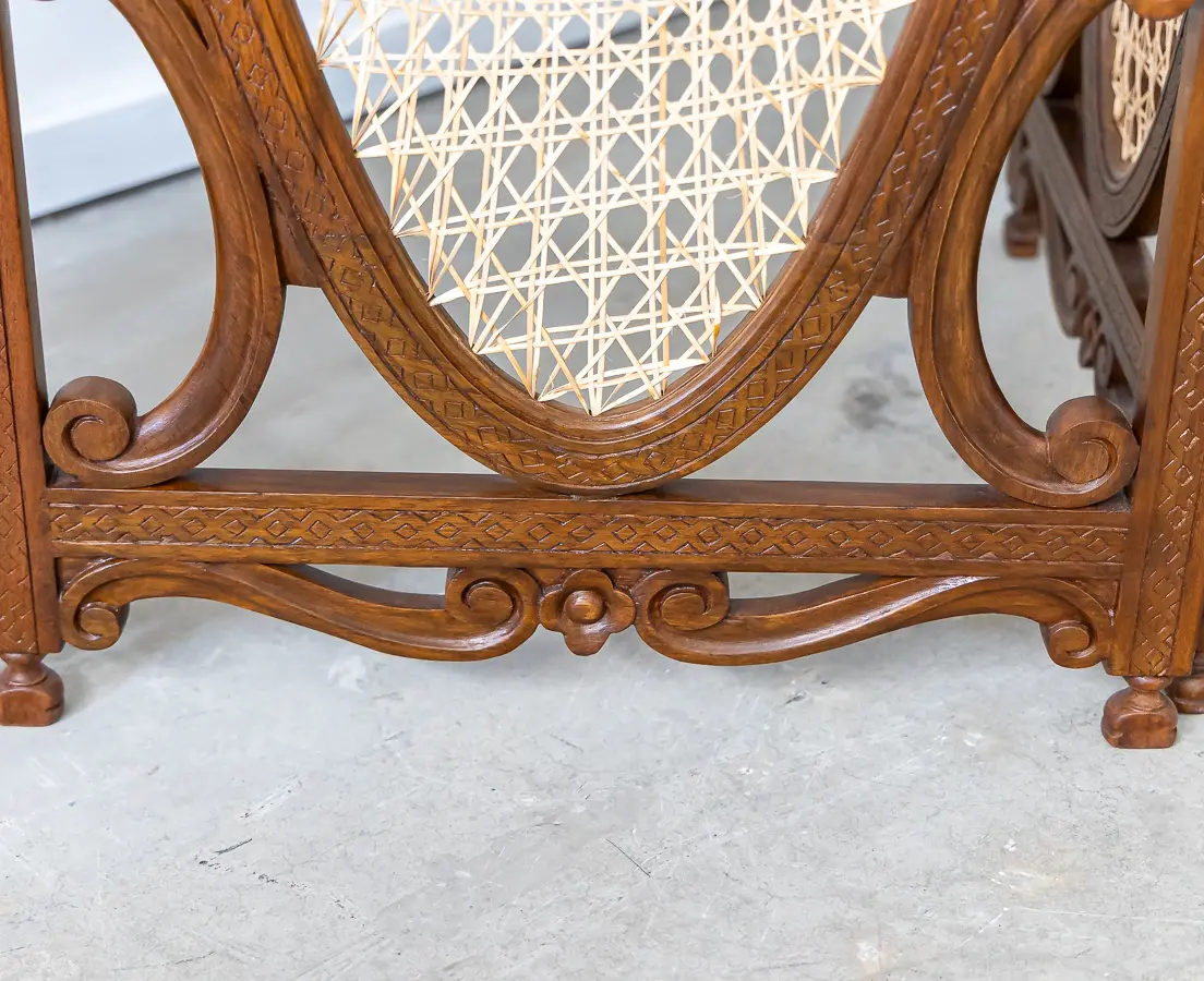 Teakwood Caned Divider