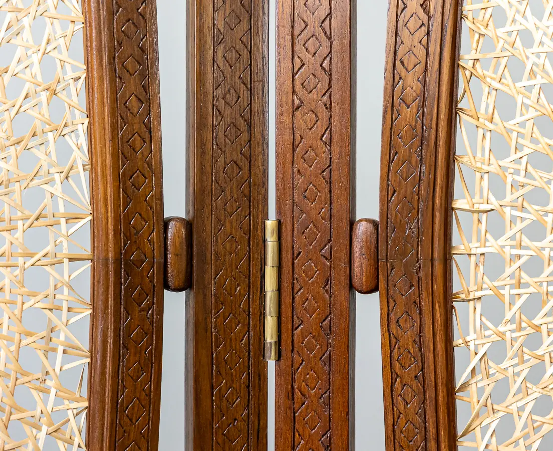 Teakwood Caned Divider