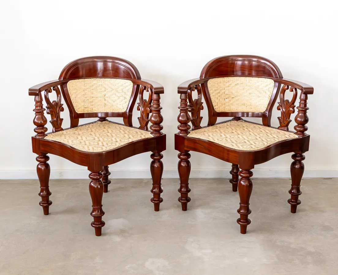 Mahogany Pair of Corner Chairs