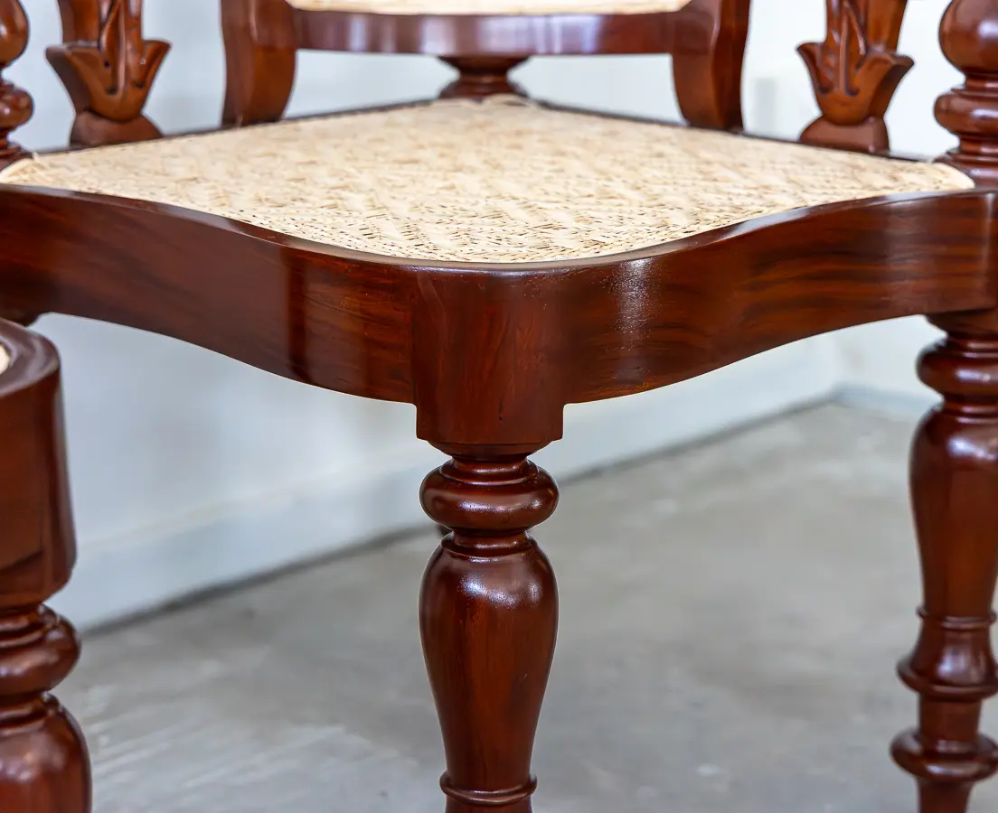 Mahogany Pair of Corner Chairs