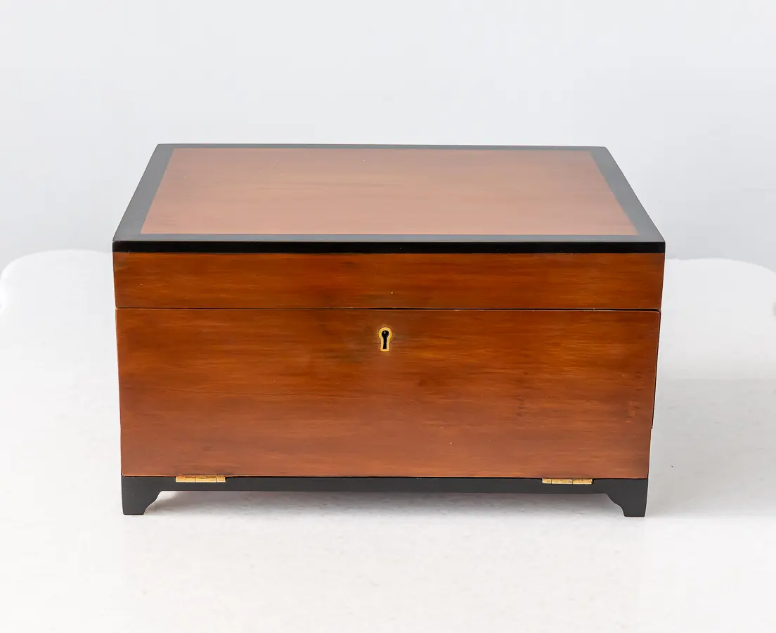 Cedarwood Box with Ebony Trim and Secret Compartments