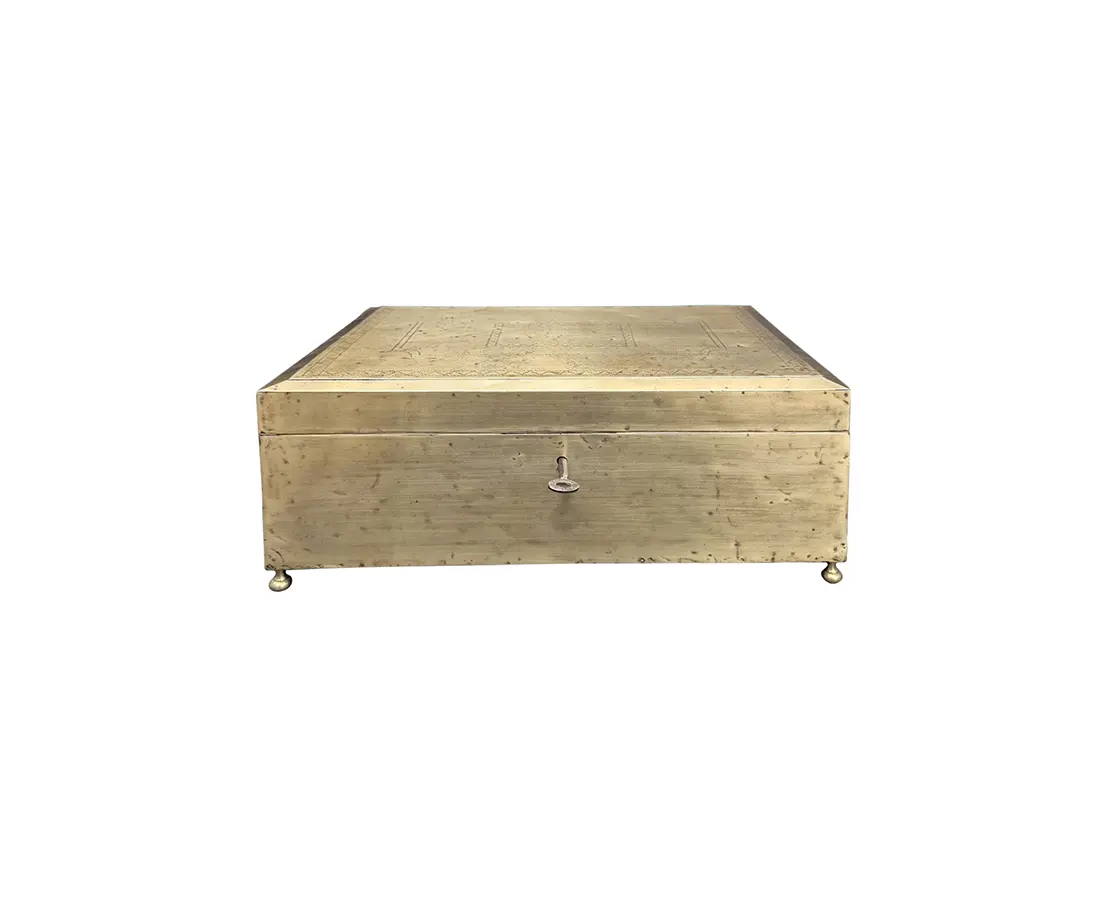 Brass Bound Colonial Box