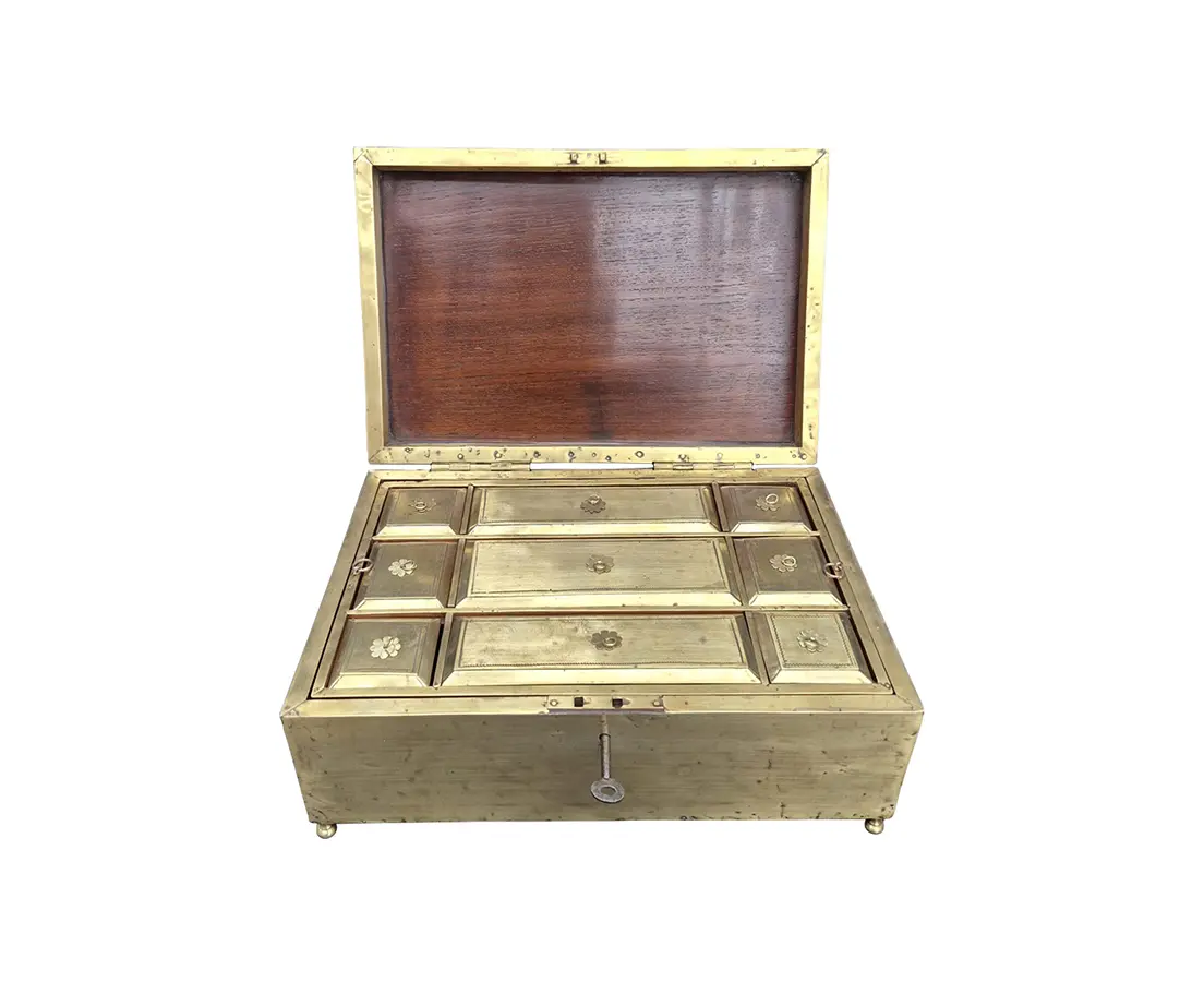 Brass Bound Colonial Box