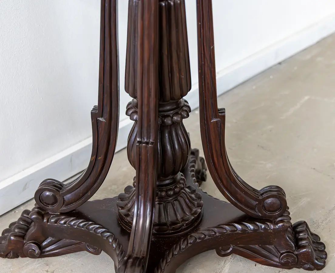 Rosewood teapoy sunburst design
