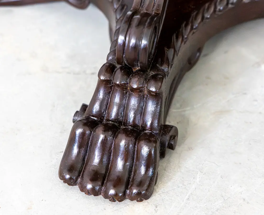 Rosewood teapoy sunburst design