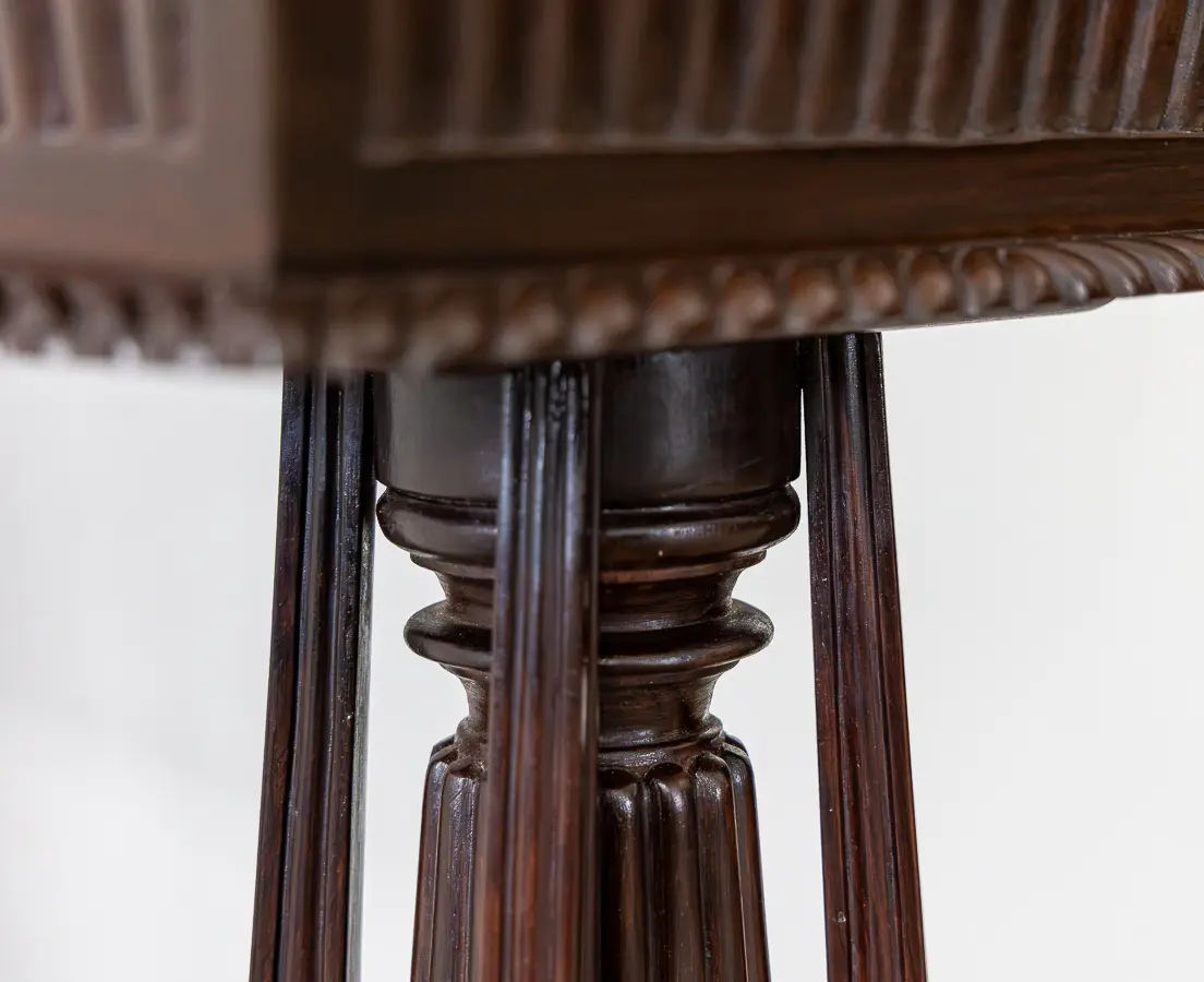Rosewood teapoy sunburst design