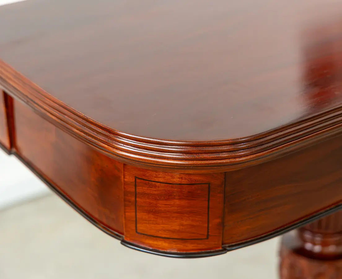 Mahogany Game Table with Ebony Trim