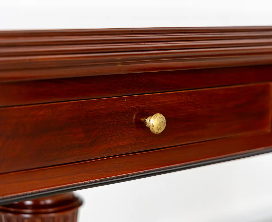 Mahogany Game Table with Ebony Trim
