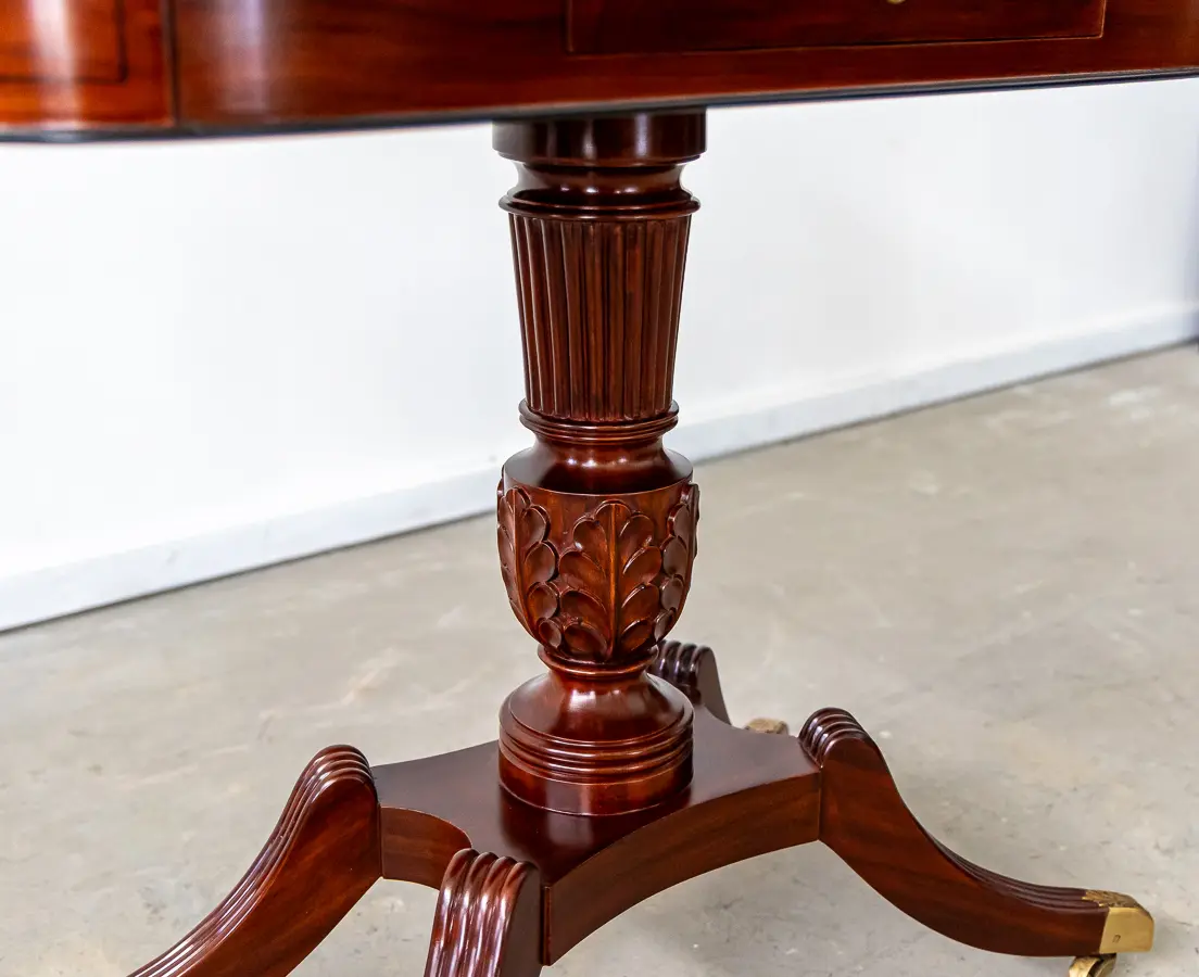 Mahogany Game Table with Ebony Trim