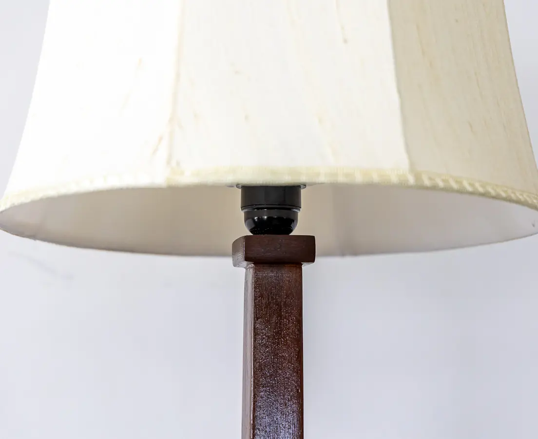 Teakwood Art Deco Lamp