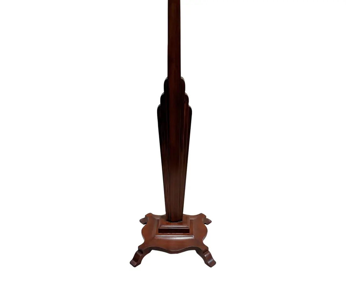 Teakwood Art Deco Floor Lamp