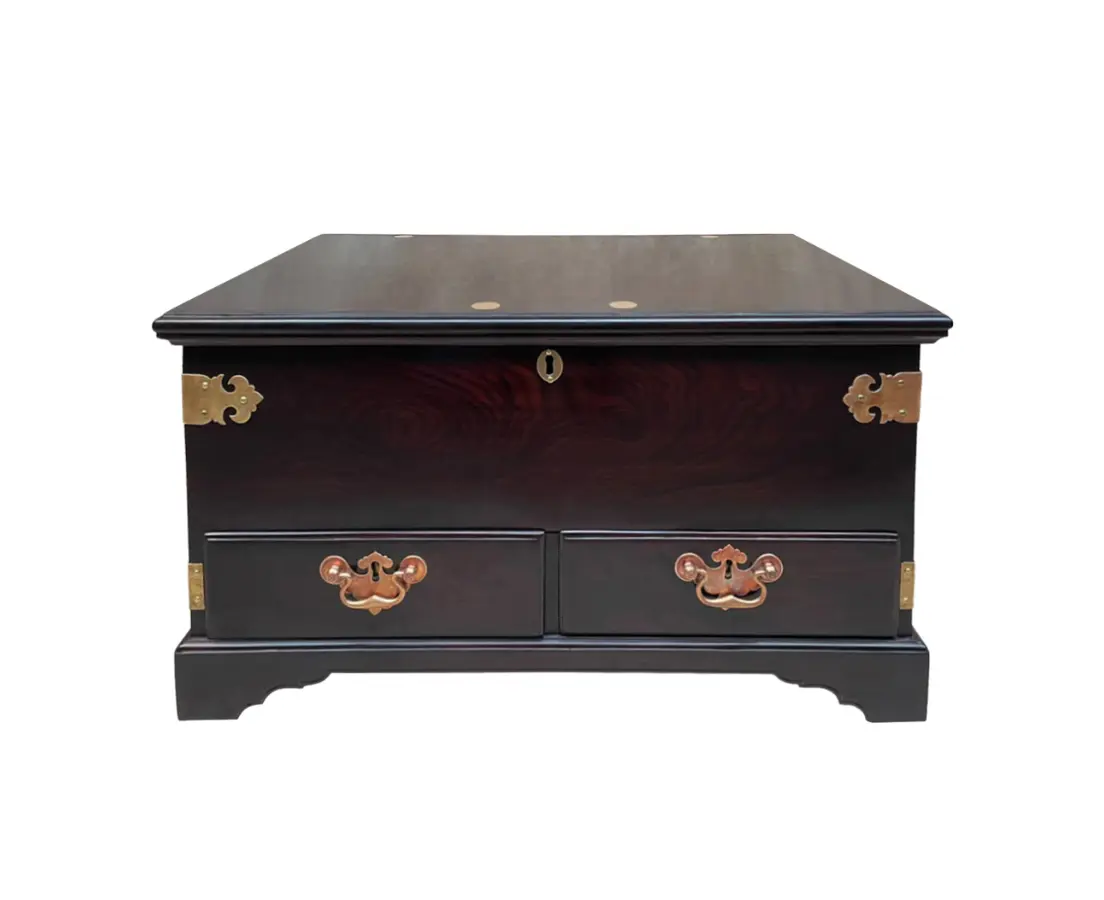 Portuguese Rosewood Chest with Two Drawers