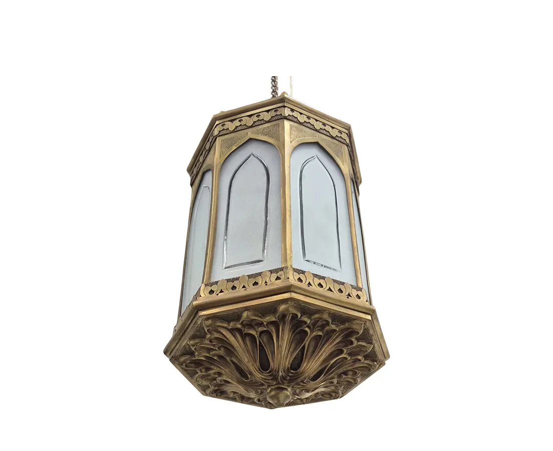 Pair of Brass Hanging Lamps