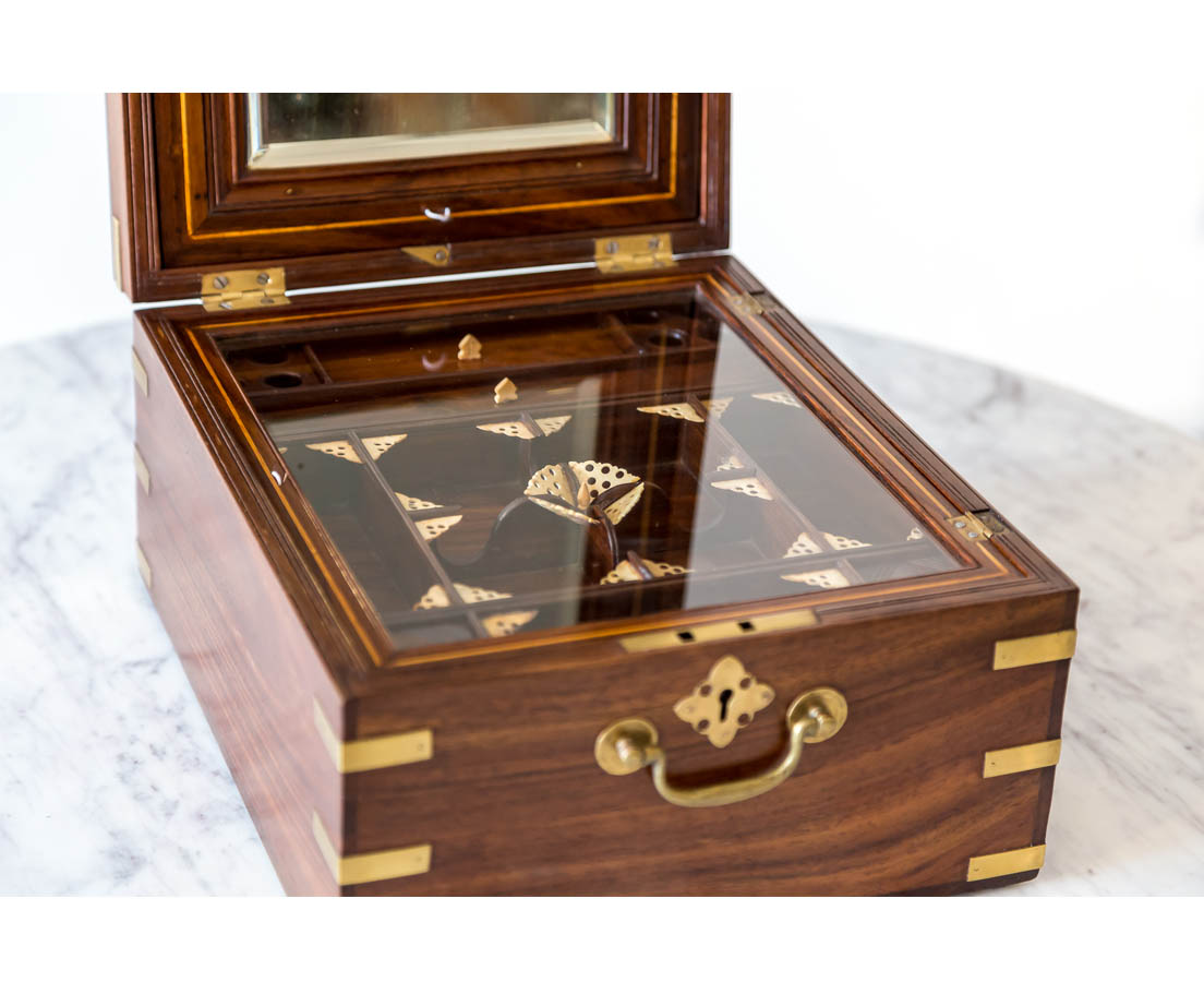 AngloIndian Rosewood Dressing Box The Past Perfect Collection