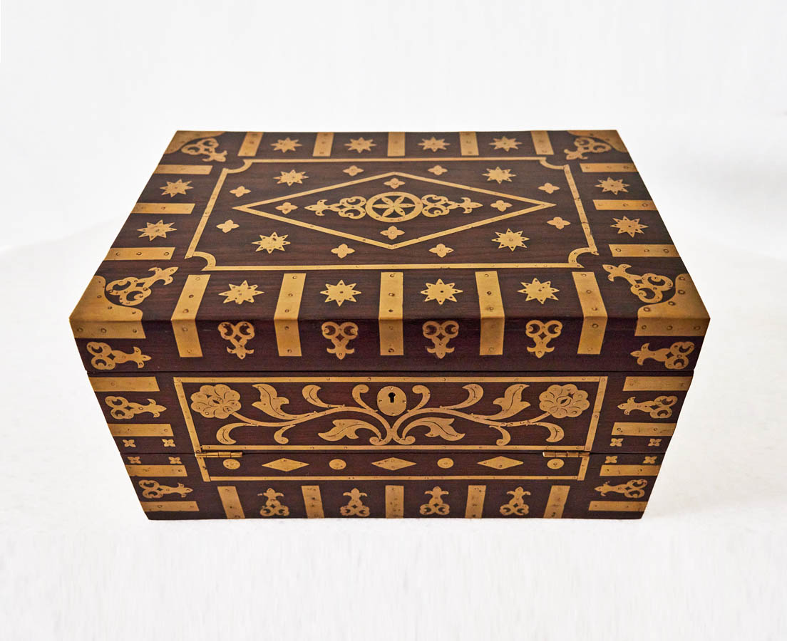 British Colonial Triple Opening Writing Box - The Past Perfect Collection