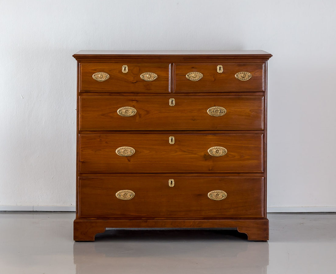 AngloIndian Teakwood Chest of Drawers The Past Perfect Collection