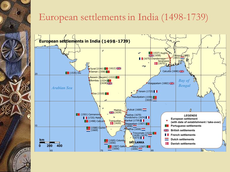 Colonial Map Of India