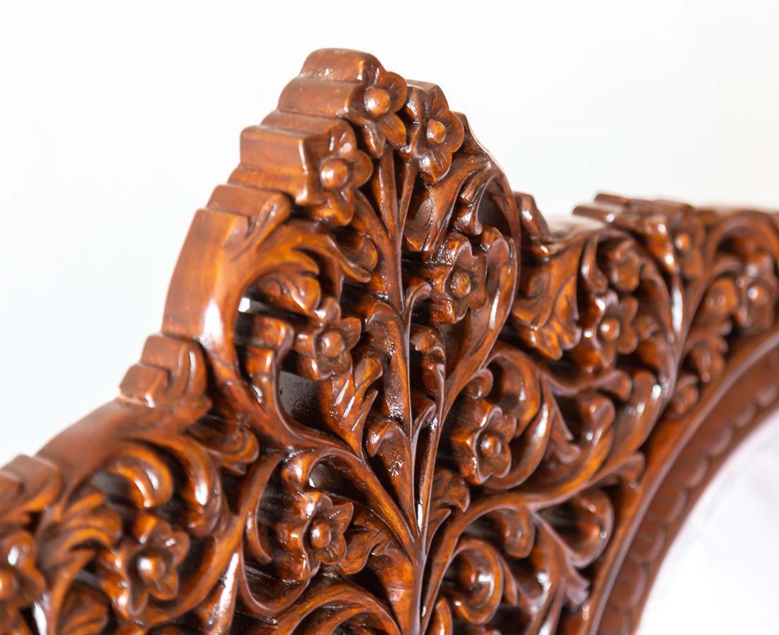Anglo-Indian Carved Walnut Sofa - The Past Perfect Collection