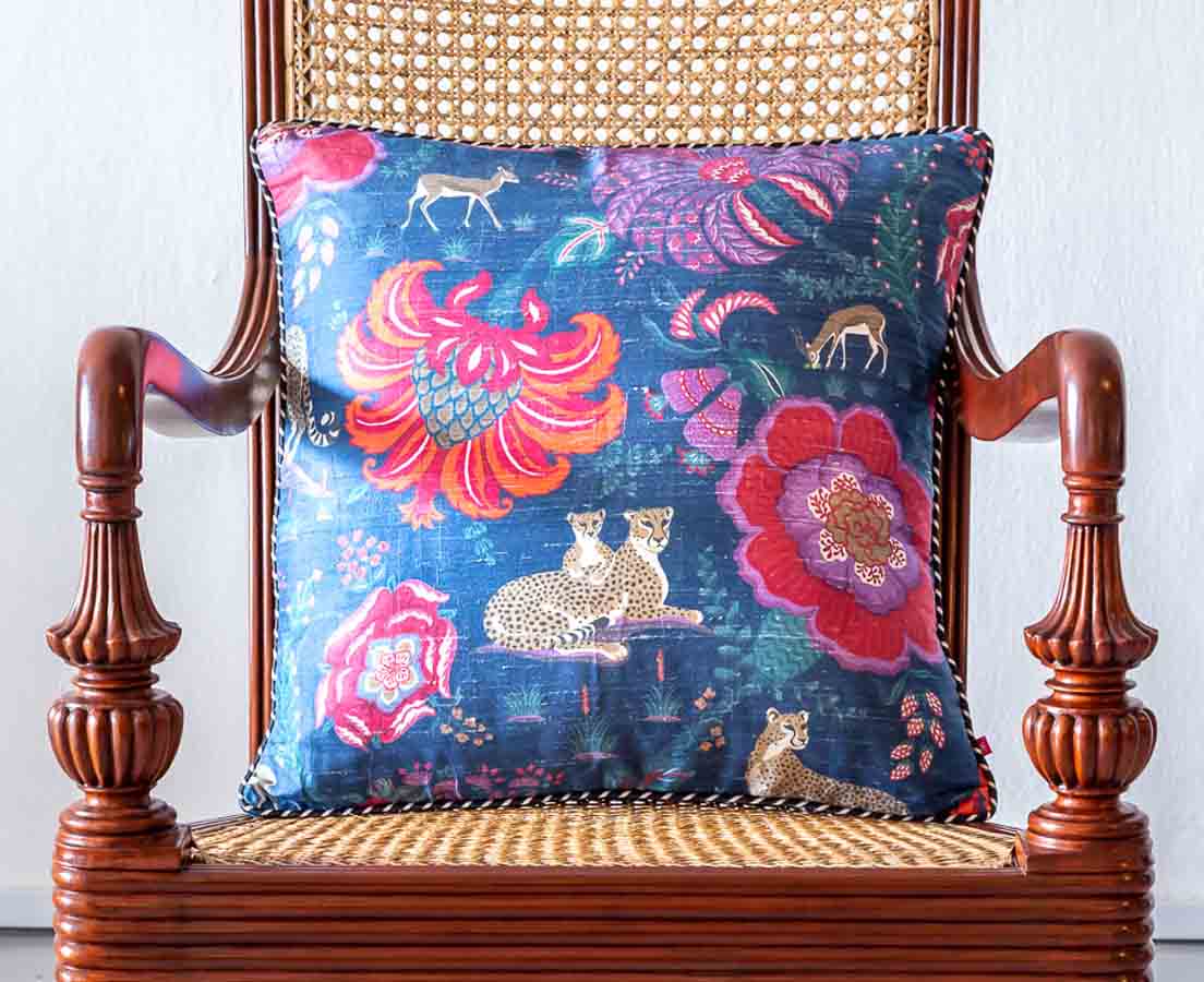Van Vaibhav Handloom Silk Cushion Good Earth The Past Perfect Collection