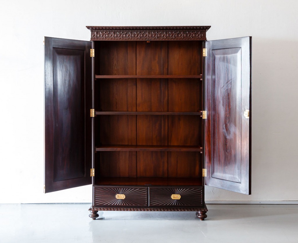 British Colonial Long Sunburst Cupboard The Past Perfect Collection