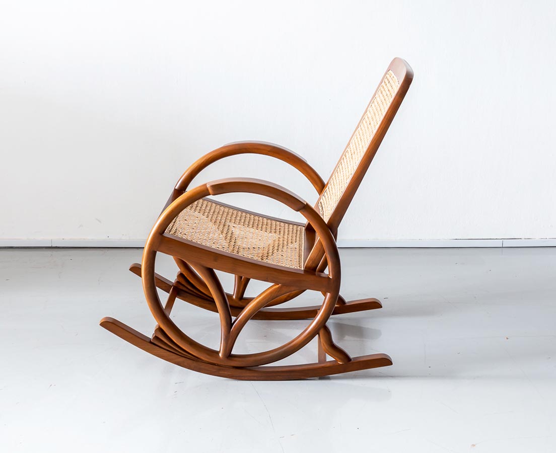 Art Deco Teakwood Rocking Chair The Past Perfect Collection