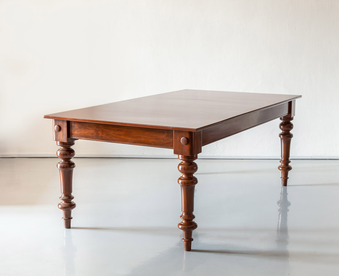 Antique British Colonial Campaign Dining Table-The Past Perfect Collection