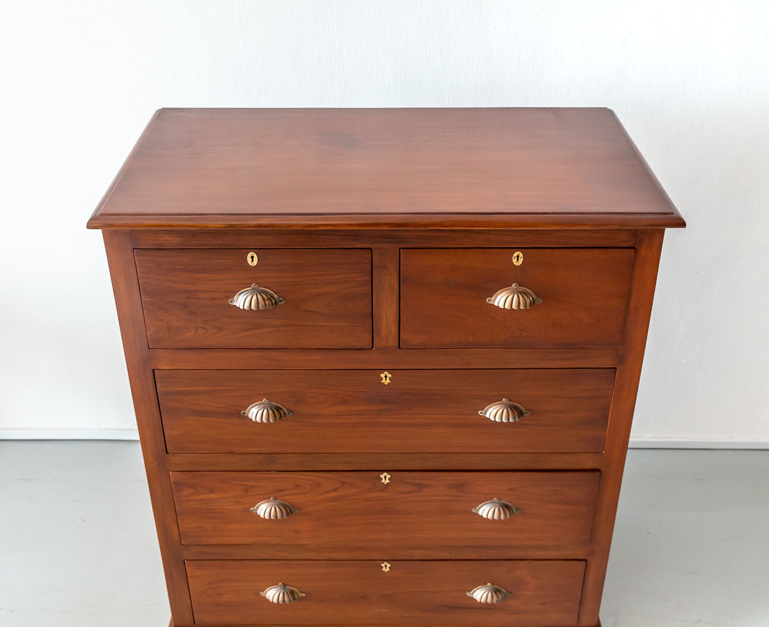 British Colonial Teakwood Chest of Drawers The Past Perfect Collection