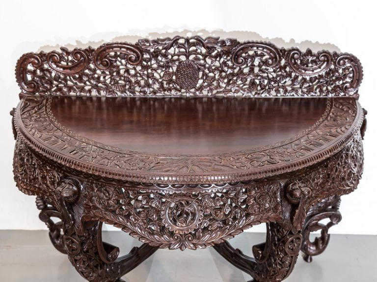 Antique Furniture Half Moon Console Table l The Past Perfect Collection l Singapore