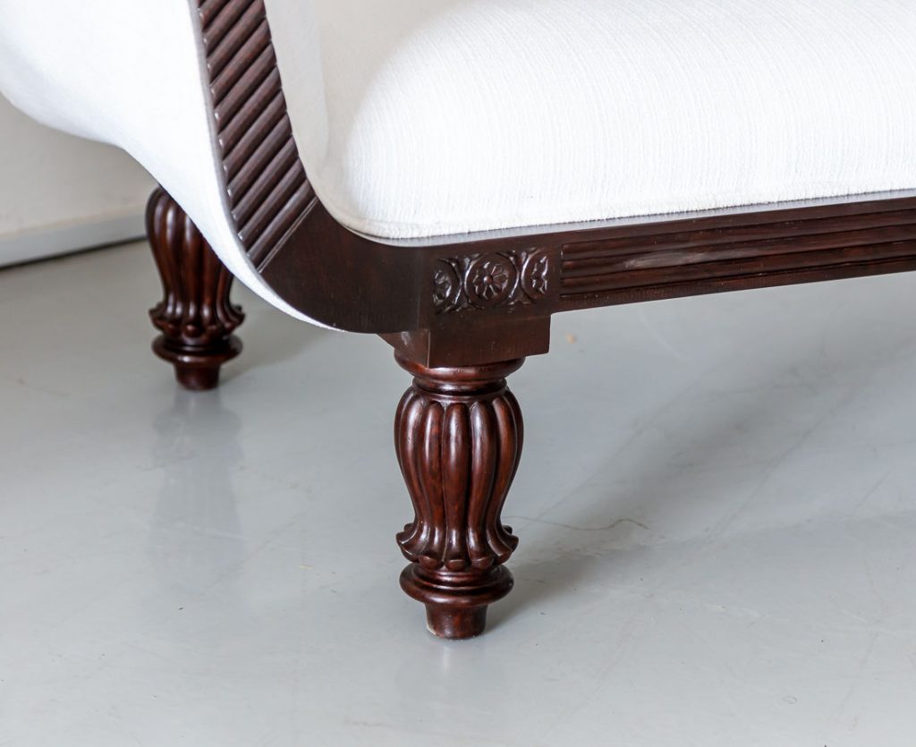 British Colonial Rosewood Chaise Longue The Past Perfect Collection