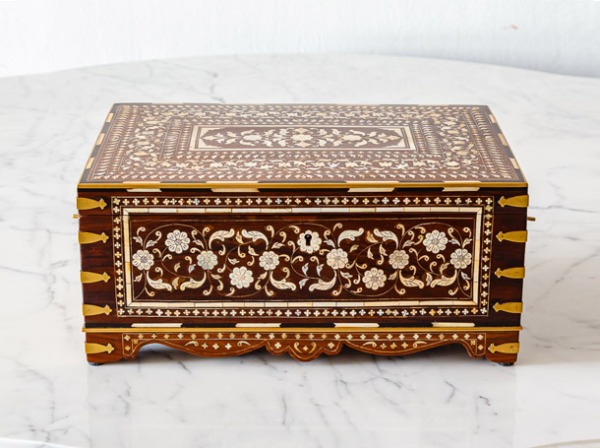 British Colonial Rosewood Desk Box - The Past Perfect Collection