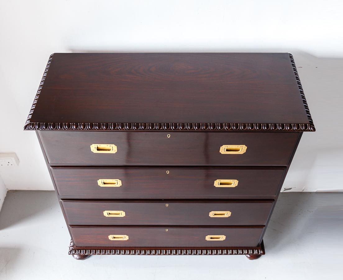 Antique British Colonial Secretaire Chest of Drawers - The Past Perfect ...