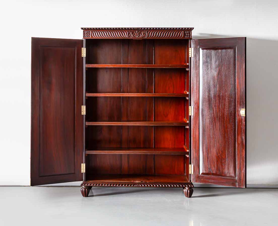 British Colonial Plain Rosewood Cupboard - The Past Perfect Collection