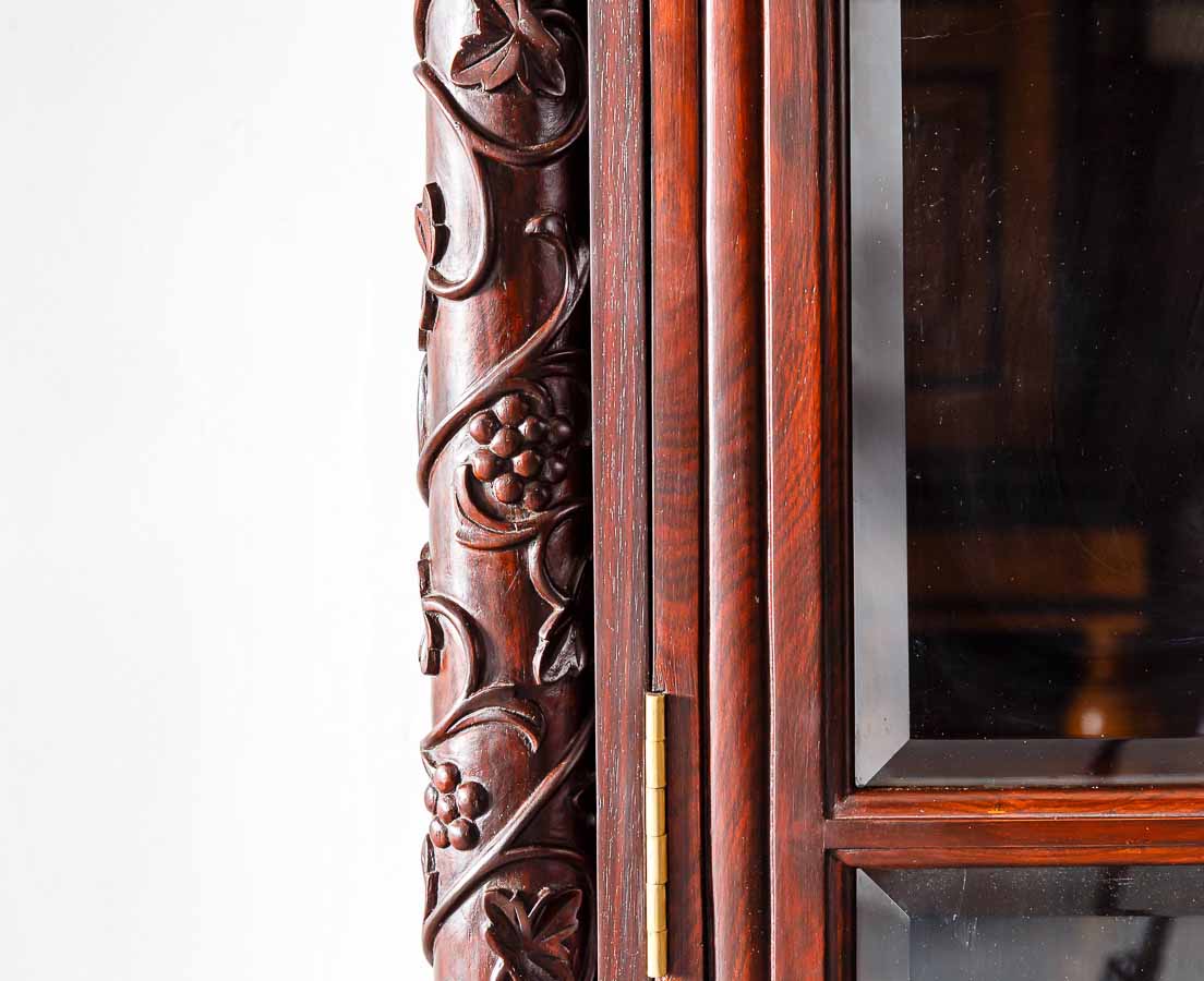 British Colonial Glass Front Cabinet - The Past Perfect Collection