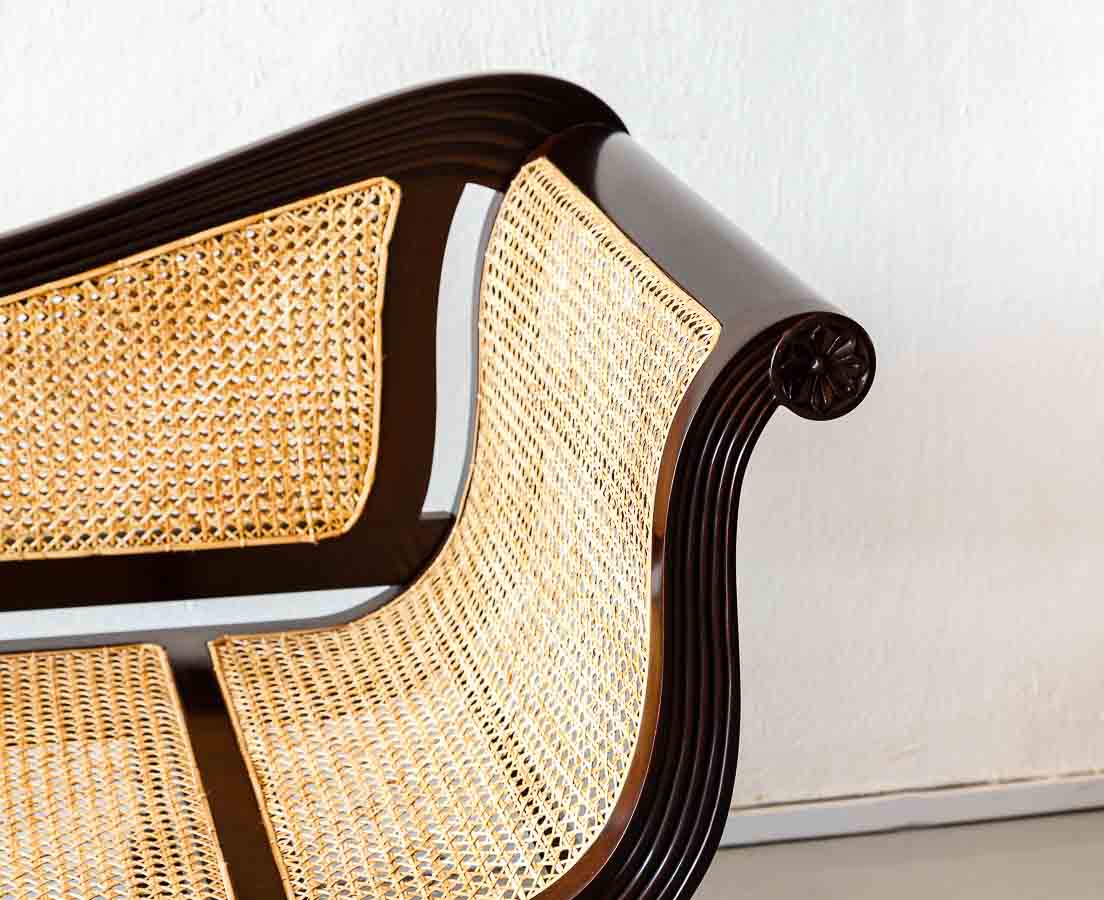 British Colonial Rosewood Chaise Longue The Past Perfect Collection