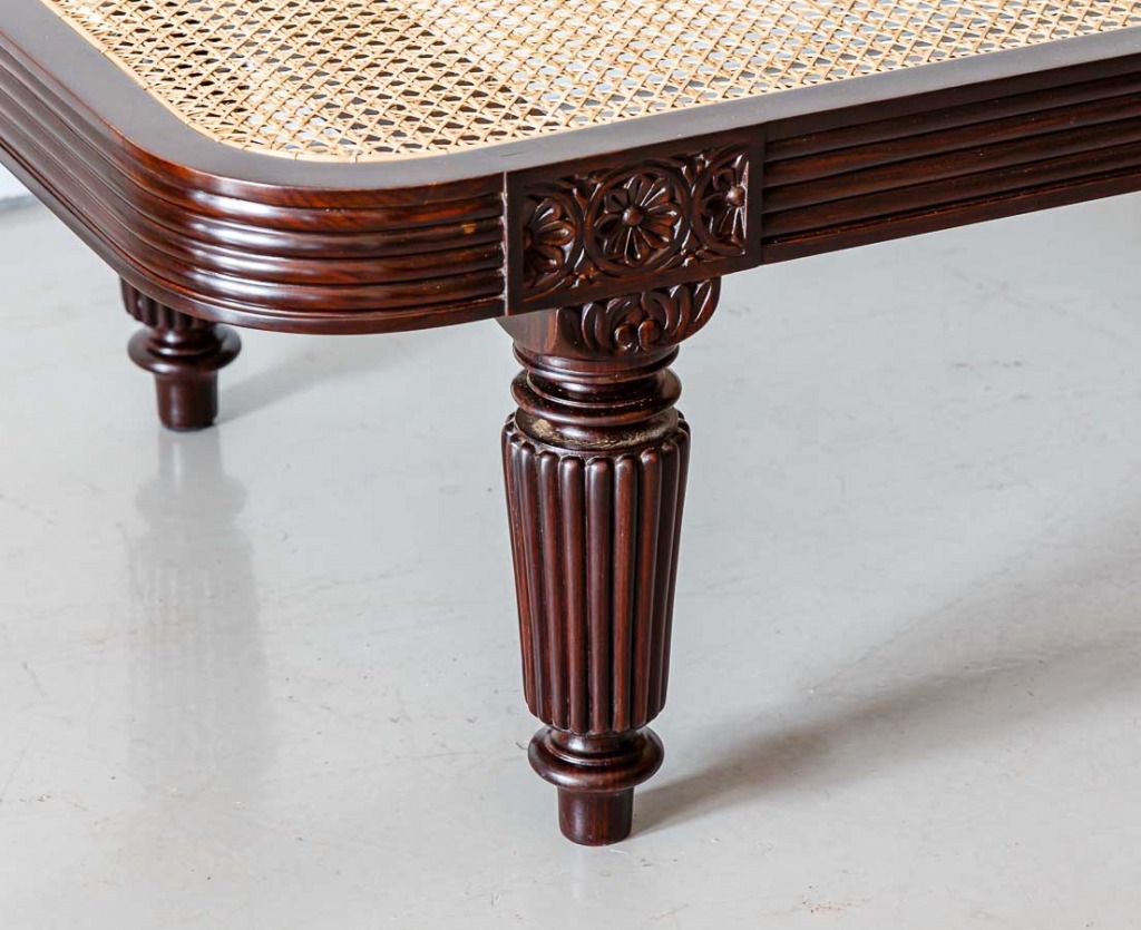 British Colonial Rosewood Chaise Longue The Past Perfect Collection