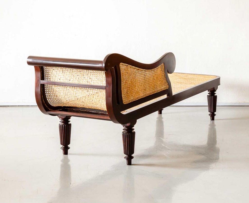 British Colonial Rosewood Chaise Longue The Past Perfect Collection