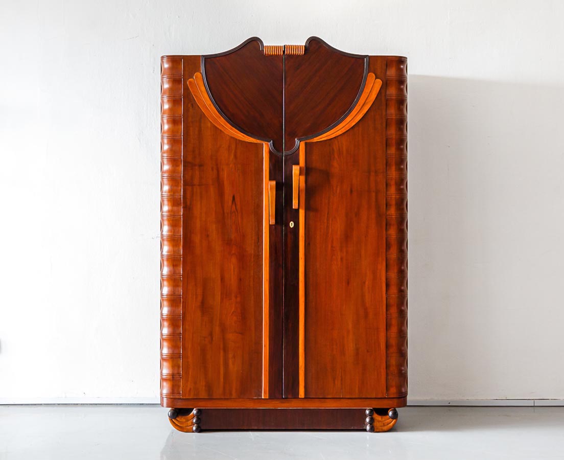 Art Nouveau Teakwood Wardrobe The Past Perfect Collection