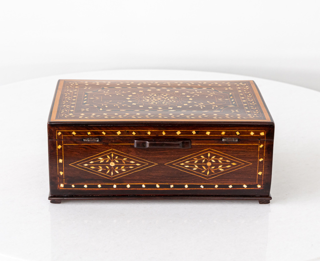 British Storage Box British Colonial Box with Inlay and Compartmental Storage - The Past ...